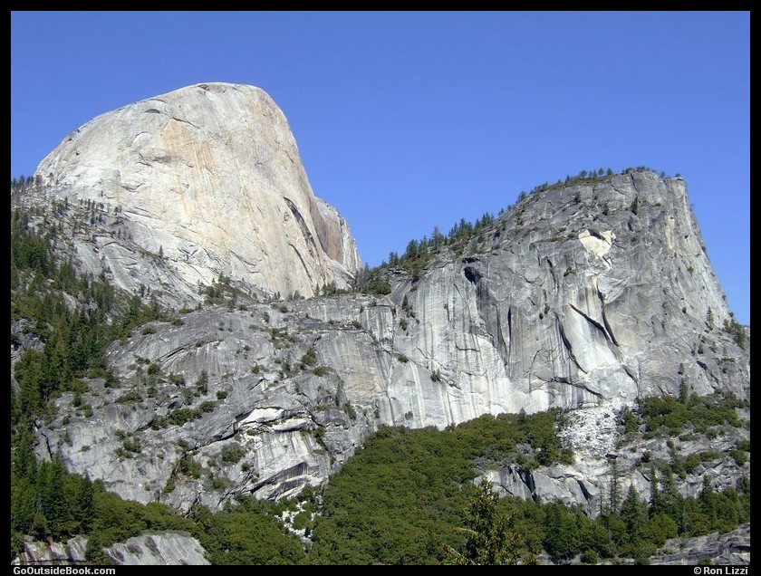 Half Dome and Mount Broderick viewed from the John Muir Trail, Yosemite National Park, California
